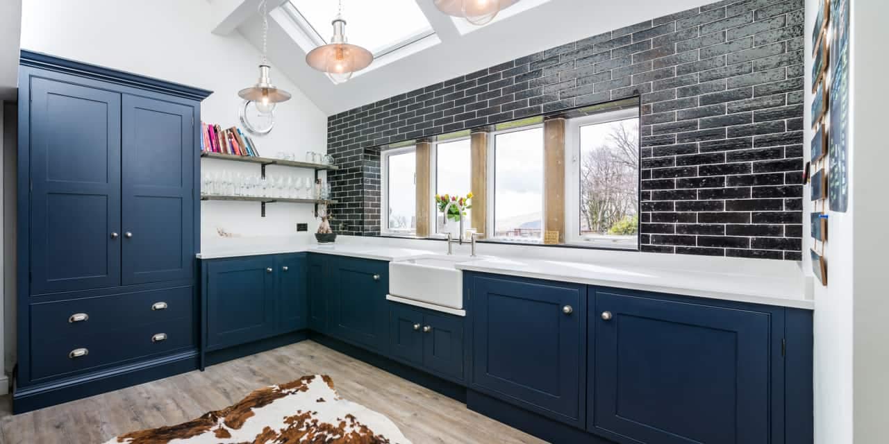Industrial Blue kitchen - Love Wood Kitchens